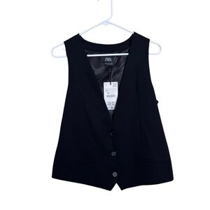Zara Fitted Buttoned Waistcoat Vest